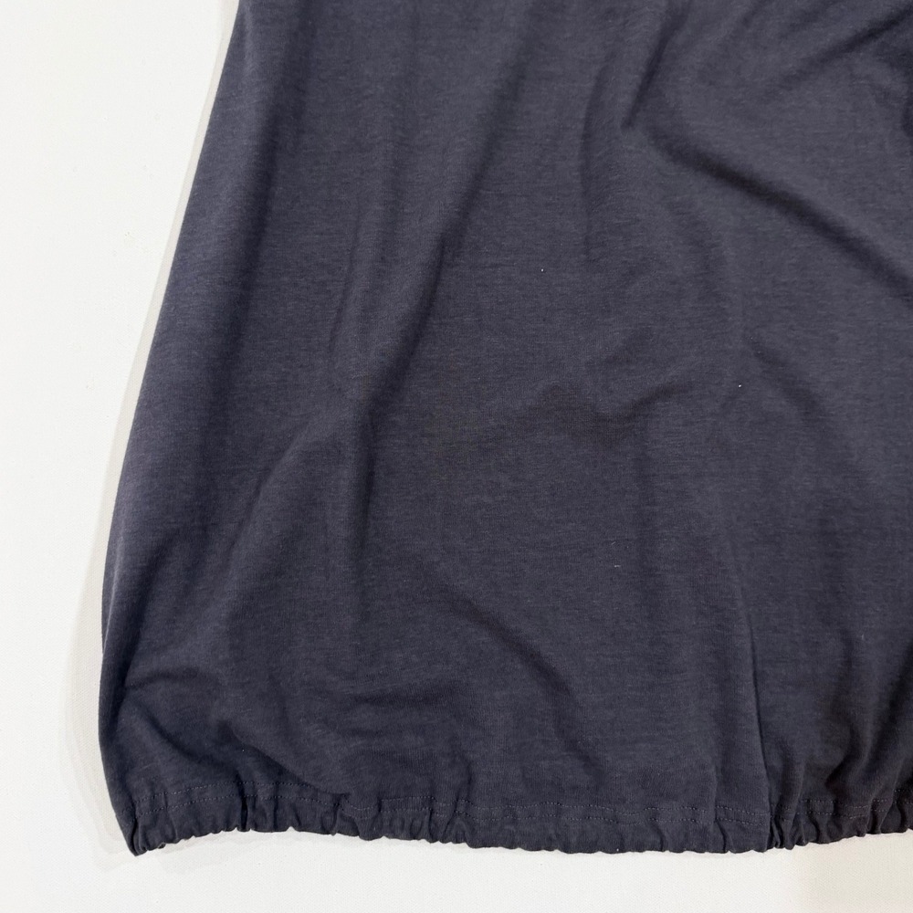 Bryn Walker Bubble Hem Dress Charcoal Gray Bamboo Medium Quiet Luxury Lagenlook - Picture 3 of 8